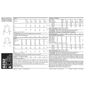 New Look Sewing Pattern 6232 Misses' and Men's Button Down Shirt