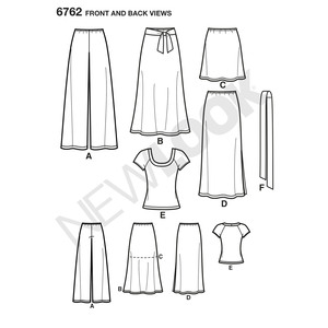 New Look Pattern 6762 Misses' Separates