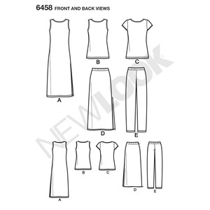 New Look Pattern 6458 Misses' Easy Knit Separates