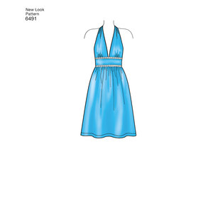 New Look Pattern 6491 Misses' Dresses in Two Lengths with Bodice Variations