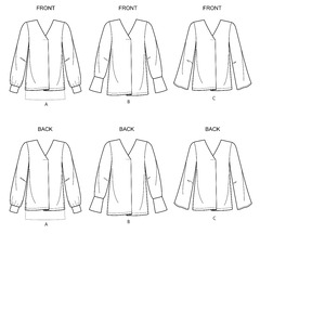 New Look Sewing Pattern N6637 Misses' Loose Fitting Blouses