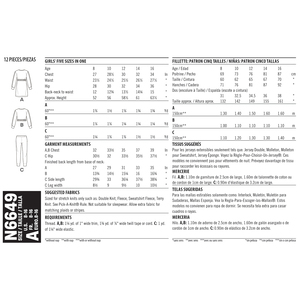 New Look Sewing Pattern N6649 Girls' Knit Dress, Top, Joggers