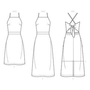 New Look Sewing Pattern N6666 Misses' Halter Dresses With Back Tie