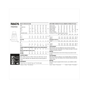 New Look Sewing Pattern N6676 Misses' Skirts With Waist Yoke & Hem Variations