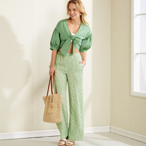 New Look Sewing Pattern N6677 Misses' Softly Tied Jacket With Puffed Sleeves