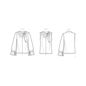 New Look Sewing Pattern N6685 Misses' Sleeveless or Long-sleeved Tops