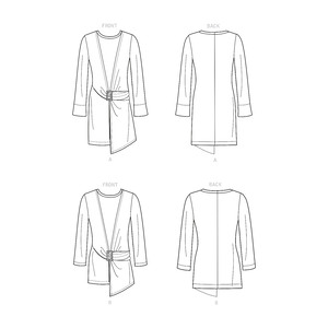 New Look Sewing Pattern N6686 Misses' Knit Top In Two Lengths