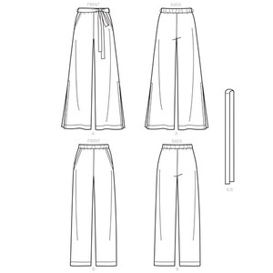 New Look Sewing Pattern N6691 Misses' Slim Or Flared Pants