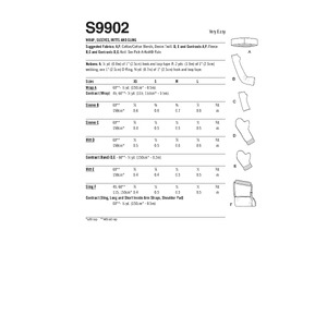 Simplicity Sewing Pattern S9902a Wrap, Sleeves Mitt Two Sizes Sling sizes xs-l