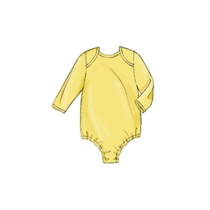 Infants' Jacket, Tops, Dress, Rompers, Diaper Cover and Hat, Butterick Sewing Pattern 6970A