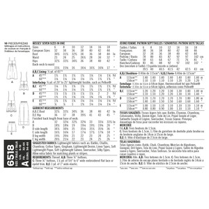 New Look Pattern 6518 Misses' Dress, Tops in Two Lengths, Pants, and Shorts