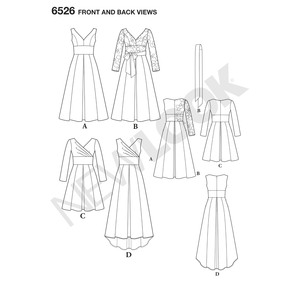 New Look Pattern 6526 Misses' Dress with Bodice Variations