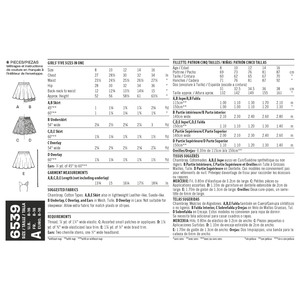 New Look Pattern 6539 Tween Skirts with Ears Headband