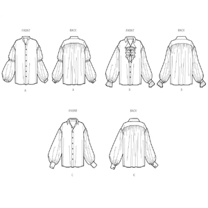Simplicity Sewing Pattern S3062 Unisex Costume Shirts by Scissor IMP Workshop Sizes XS-XXL