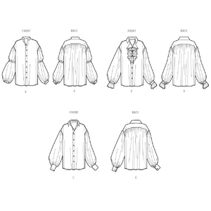 Simplicity Sewing Pattern S3062 Unisex Costume Shirts by Scissor IMP Workshop Sizes XS-XXL