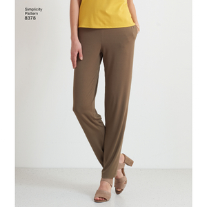 Women's Knit Trousers w Two Leg Widths & Options for Design Hacking Pattern 8378 