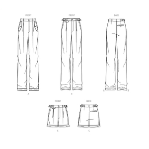 Simplicity Sewing Pattern S9709(U5) Misses’ Trousers & Shorts Sizes 16-24