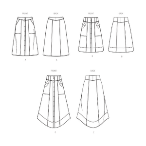 Simplicity Sewing Pattern S9710(K5) Misses’ Skirts Sizes 8-16
