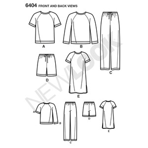 New Look Sewing Pattern 6404 Misses' and Men's Separates