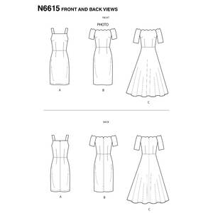 New Look Sewing Pattern N6615 Misses' Dresses