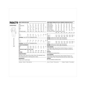 New Look Sewing Pattern N6679 Misses' Knee Length Dress With Sleeve Variations