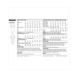 New Look Sewing Pattern N6681 Misses' Dress