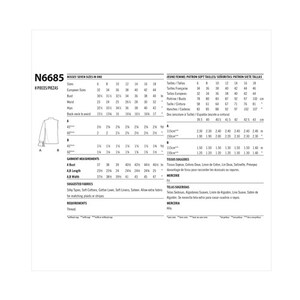 New Look Sewing Pattern N6685 Misses' Sleeveless or Long-sleeved Tops