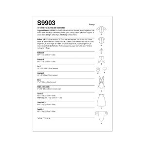 Simplicity Sewing Pattern S9903os 15″ Doll Clothes Accessories 