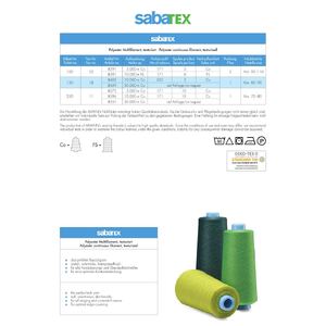 Saba Thread Colour Card, Actual Threads, Saba 150, 120, 100, 80, 50 & 30, Sabetex 100, 120, 250
