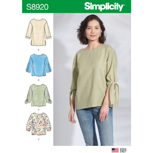 Simplicity Sewing Pattern S8920 Misses' Tops H5 Sizes 6-14