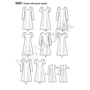 New Look Sewing Pattern 6567 Misses' Dresses