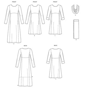 New Look Sewing Pattern N6632 Misses' Knit Empire Dresses