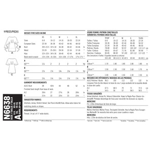 New Look Sewing Pattern N6638 Misses' Knit Tops