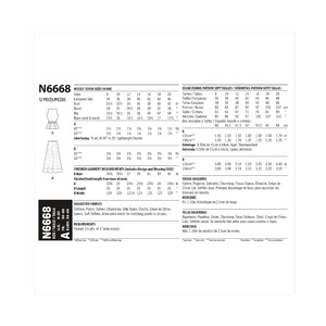 New Look Sewing Pattern N6668 Misses' Pull-Over V-Neck Sleeveless Top With Elastic Waist & Skirt