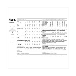 New Look Sewing Pattern N6687 Misses' Knit Skirt & Top