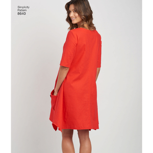 Simplicity Sewing Pattern 8640 Women's / Plus Size Dress or Tunic AA Sizes 10-18