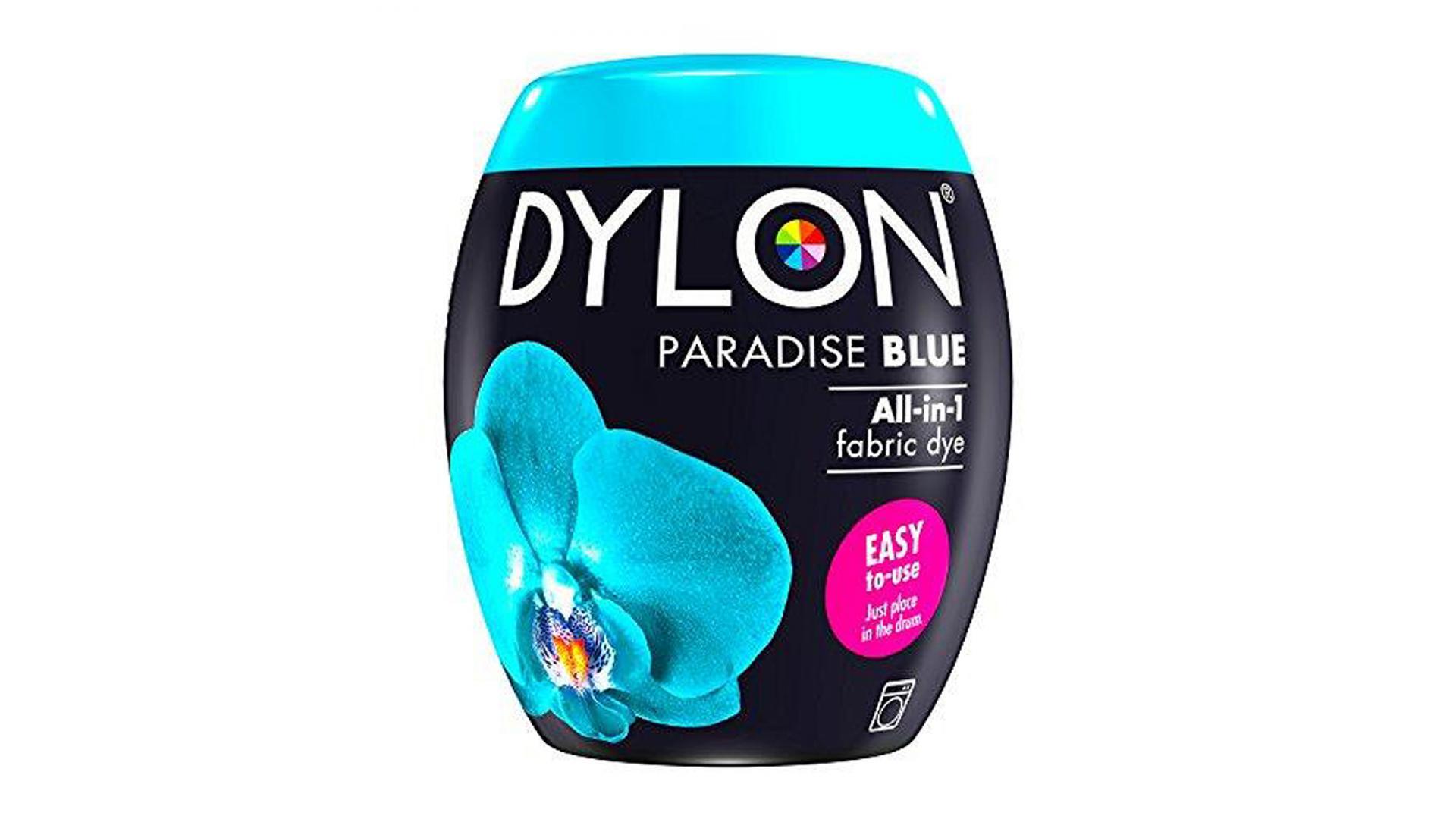 Dylon PARADISE BLUE Fabric Dye, Machine Fabric Pod 350g