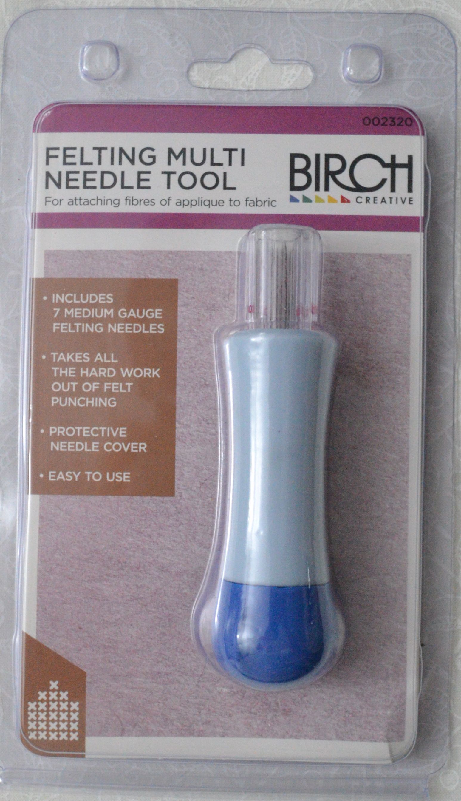 Birch Multi Needle Felting Tool, 7 Needle with Protective Cover Makes