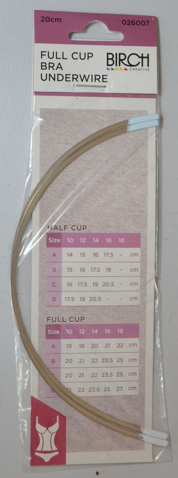 Bra Underwire, FULL CUP 20cm, 1 Pair, Under wire for bra Replacement, bra  making