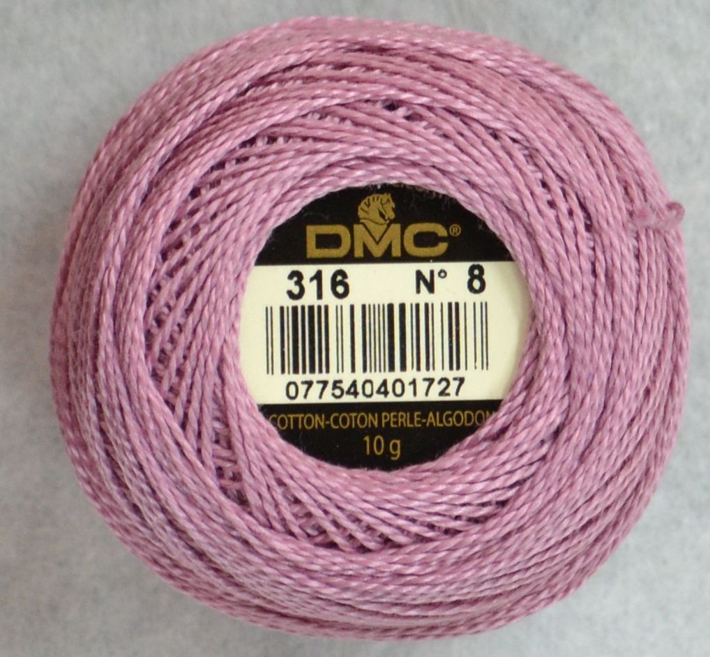 Size 8 Medium Antique Mauve DMC 116 8-316 Pearl Cotton Thread Balls