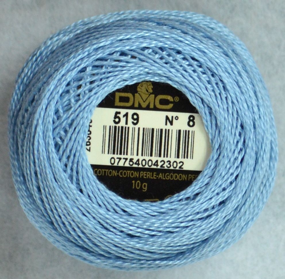 DMC Pearl Cotton Size 5 Color #519 Sky Blue