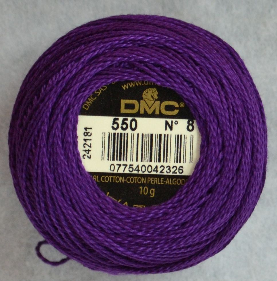 DMC Purple Pearl Cotton Thread on a Ball Size 8 80m (550)