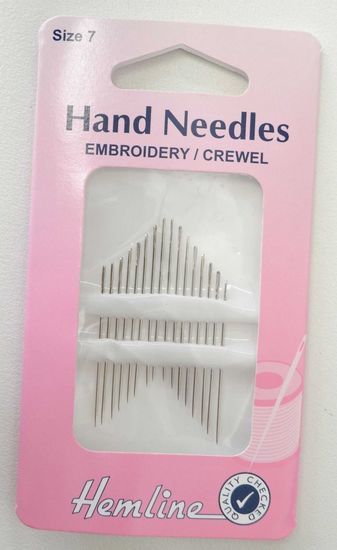 Hemline Hand Sewing Embroidery Crewel Needles – All Sizes – UK Made Craft Tools