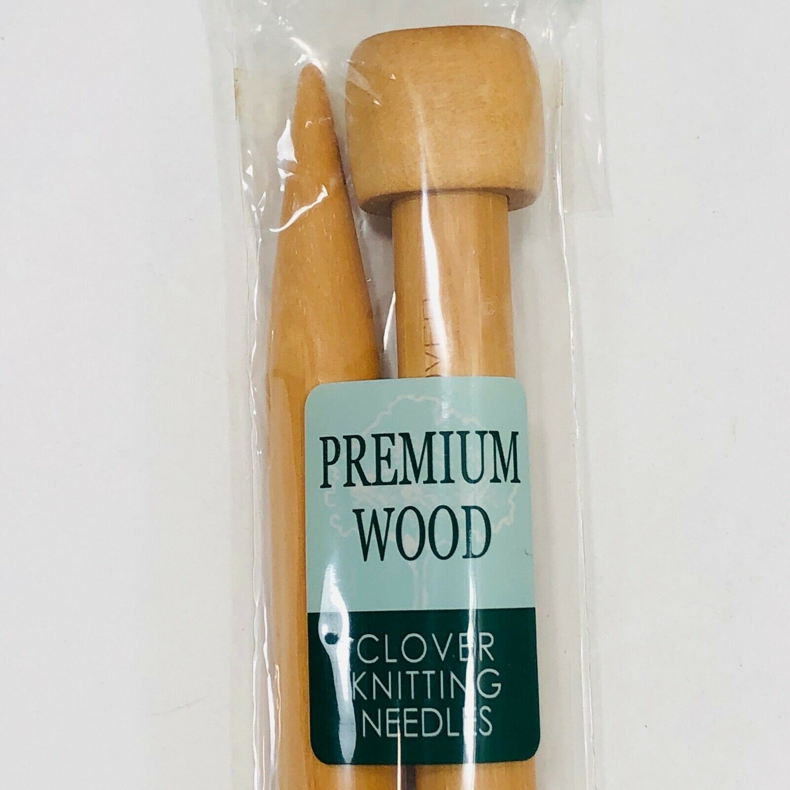 Clover 40cm #17 (12.75mm) Premium Wood Knitting Needles (Art. 3019)