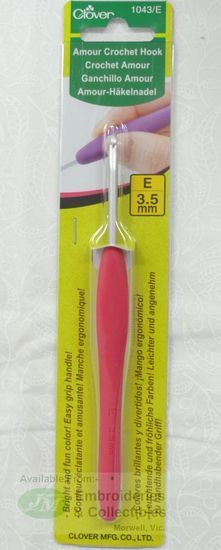 Clover 1045/G Purple Amour Crochet Hook, Size G, 4.0mm