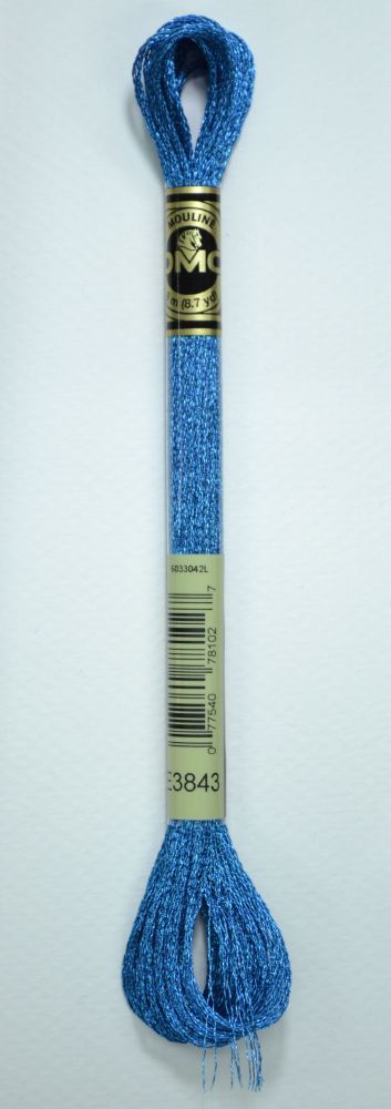 DMC E3849 Aquamarine Blue - Light Effects Embroidery Floss