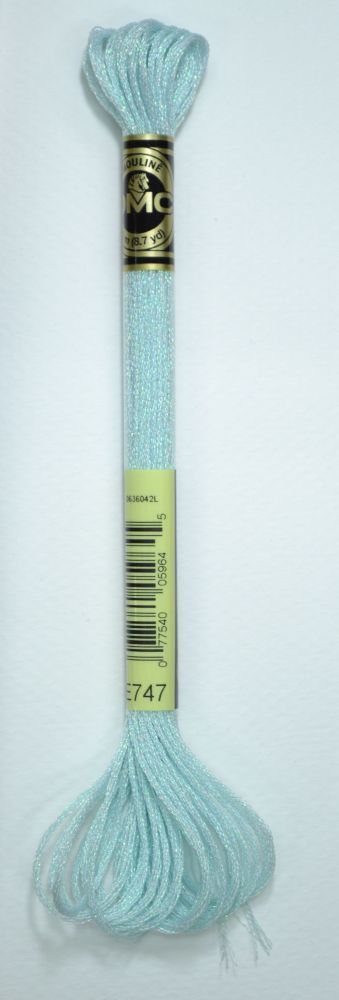 8.7-Yard Baby Blue DMC 317W-E747 Light Effects Polyster Embroidery Floss