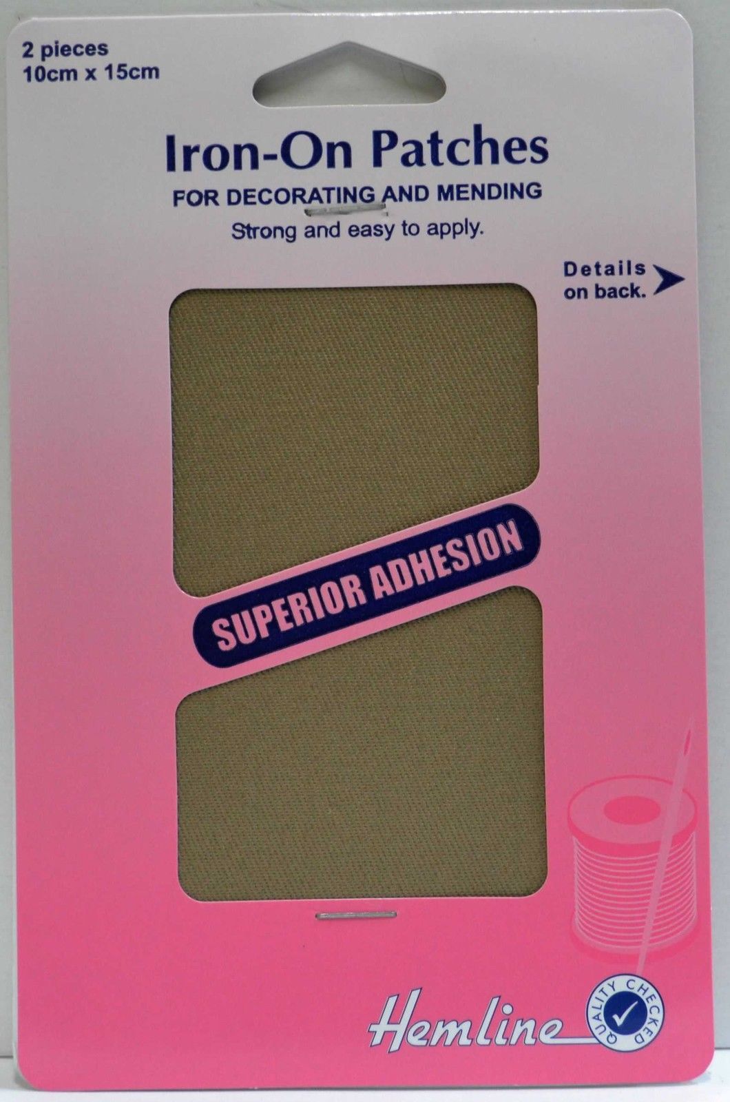 Hemline Iron-On Mending Patches Cotton Drill 2 Pieces 10cm x 15cm Strong & Easy - Foto 6 di 13