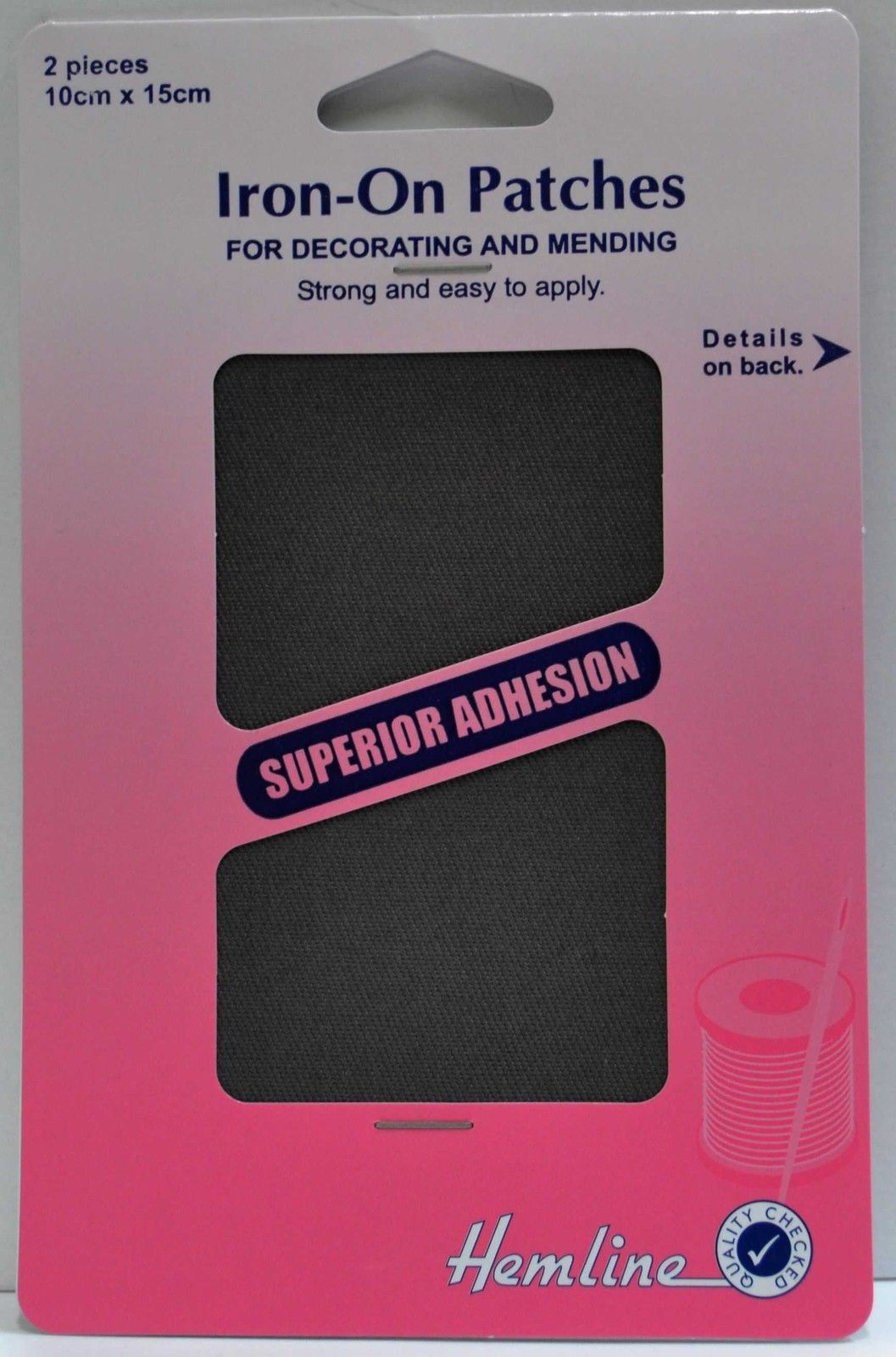Hemline Iron-On Mending Patches Cotton Drill 2 Pieces 10cm x 15cm Strong & Easy - Foto 10 di 13