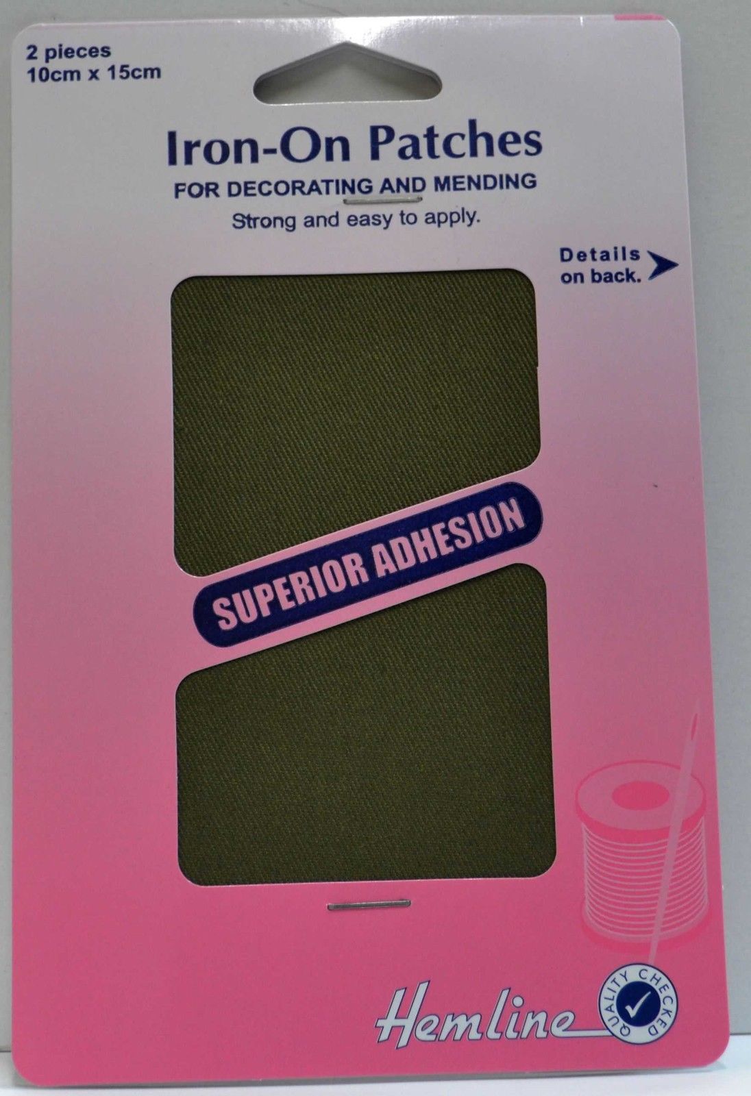 Hemline Iron-On Mending Patches Cotton Drill 2 Pieces 10cm x 15cm Strong & Easy - Foto 8 di 13